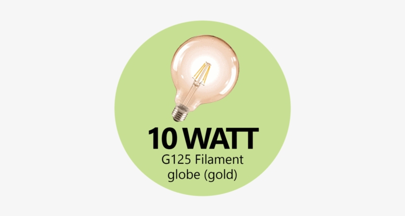 Premium 10 Watt G125 Led Filament Globe - Led Filament, transparent png