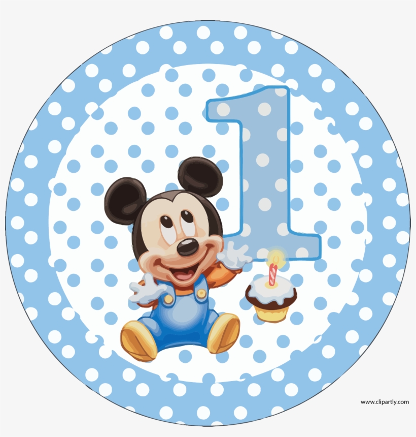 Circle Birthday Mickey Clipart Png - Mickey Mouse Bebe Png, transparent png