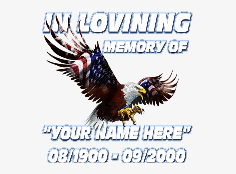 In Loving Memory Patriot Eagle Decal - Decal, transparent png