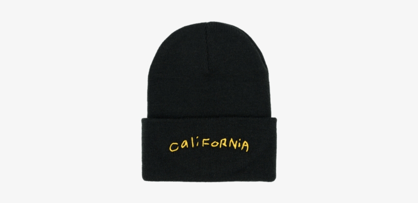 California Black Beanie California - Hat, transparent png