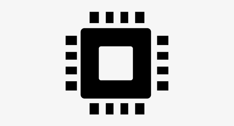 Svg Png - Icon Flat Processor Transparent Background, transparent png