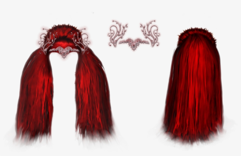 Red Hair Clipart Transparent - Long Red Hair Png, transparent png