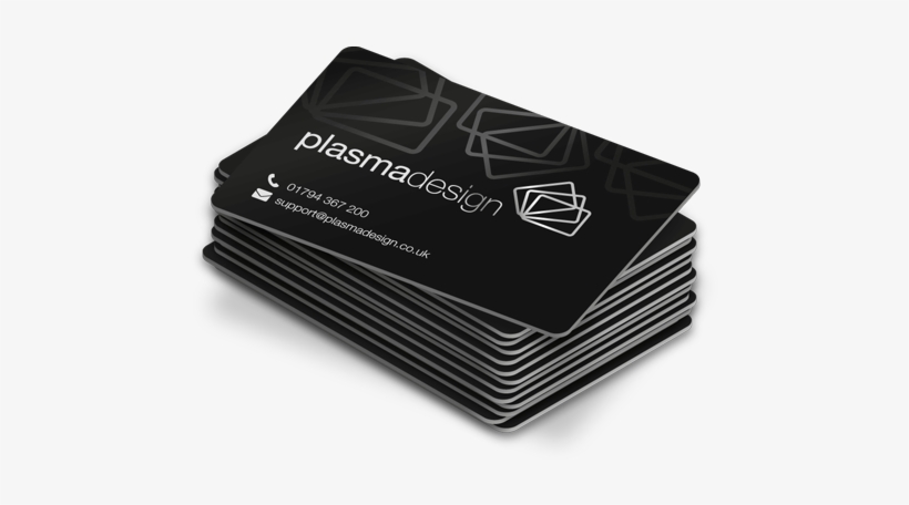A Stack Of Satin Black Plastic Cards - Hd Images Of Business Cards, transparent png