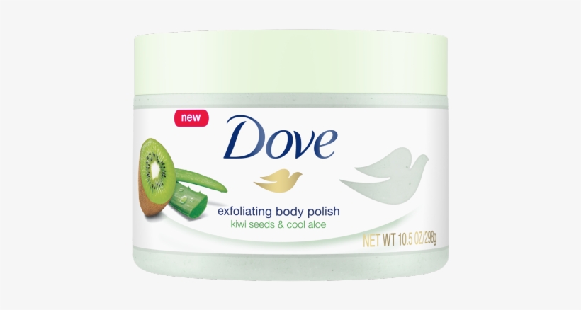 Dove Exfoliating Body Polish Kiwi Seeds & Cool Aloe - Dove Exfoliating Body Polish, transparent png