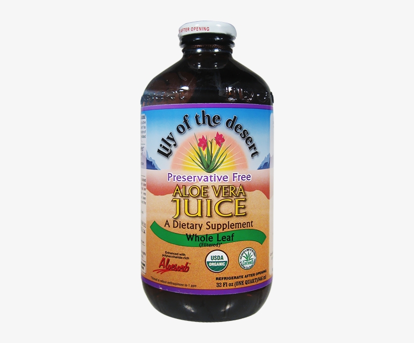 Lily Of The Desert Aloe Vera Juice Whole Leaf Organic - Lily Of The Desert Aloe Vera Juice 32 Oz, transparent png