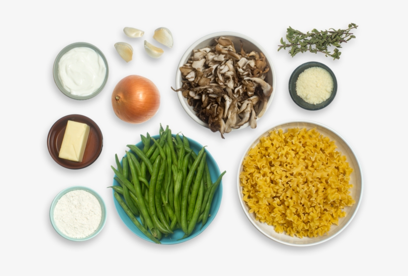 Creamy Mafalda Pasta With Green Beans, Maitake Mushrooms - Onion Ring, transparent png