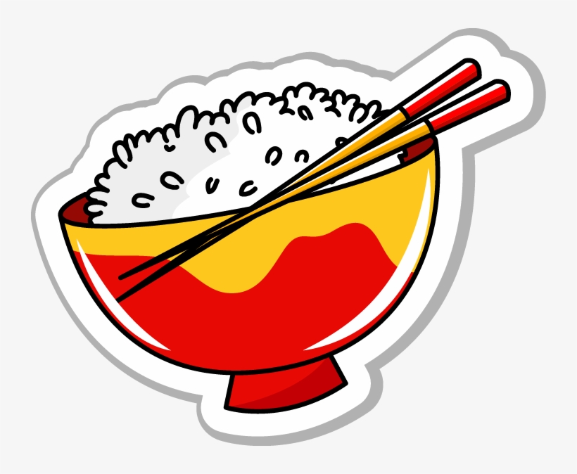 Takikomi Gohan Cooked Rice Hand Painted Cartoon - Rice Bowl Cartoon, transparent png