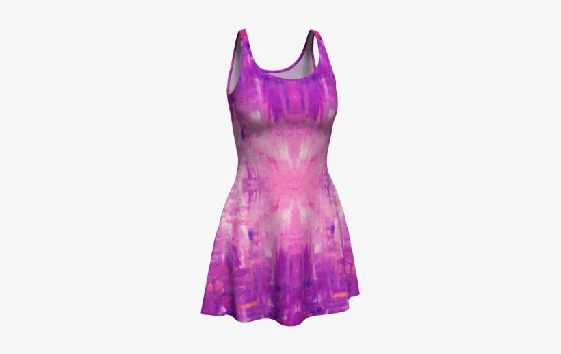 Behind Stars In Purple Flare Dress - Dress, transparent png
