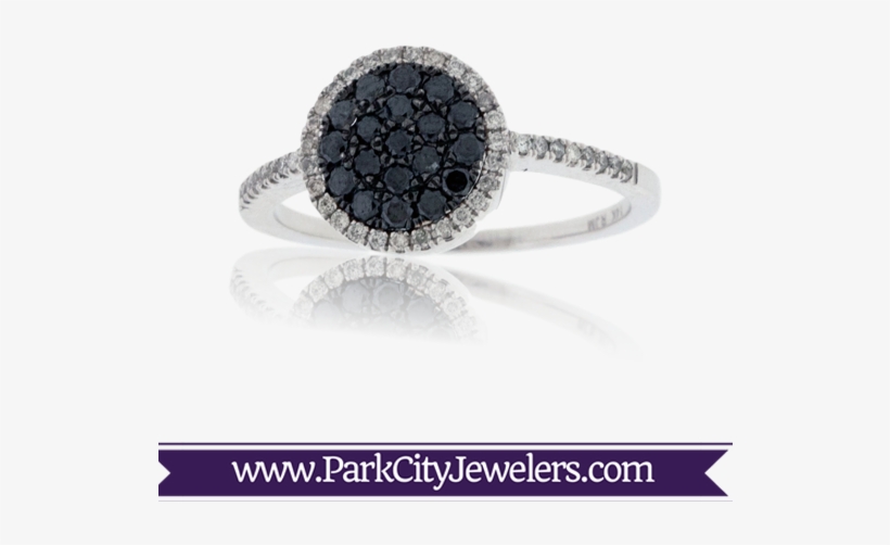 Black Diamond Centered Diamond Halo Ring - Dinosaur Bone Men's Ring, transparent png