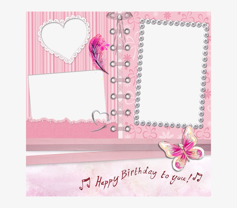 Free Photo Page Pink Happy Birthday Girl Scrapbook - She Believed She Could, So She Did Daily Planner And, transparent png