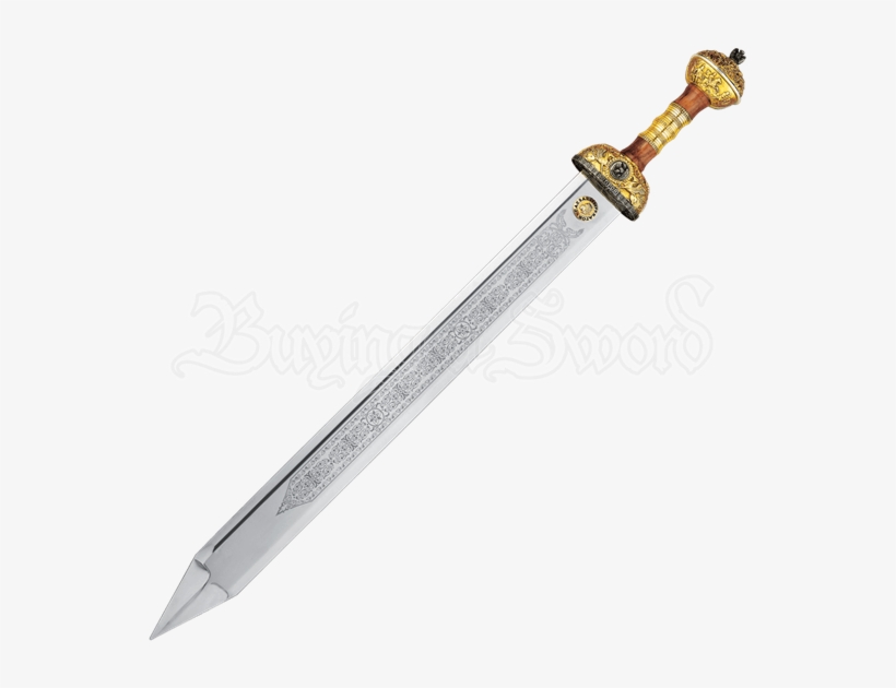 Gold Julius Caesar Sword - Sword Gold, transparent png