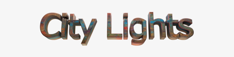 Create 3d Text - City Lights Text Png, transparent png