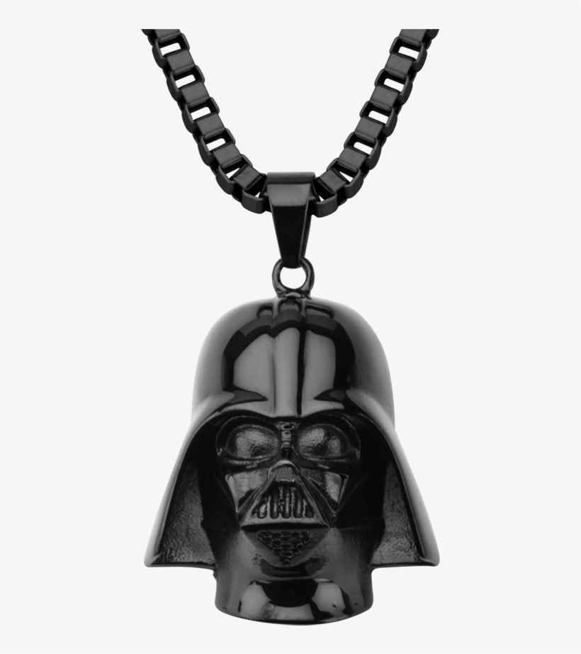 Darth Vader Black Mask Pendant With Chain, transparent png