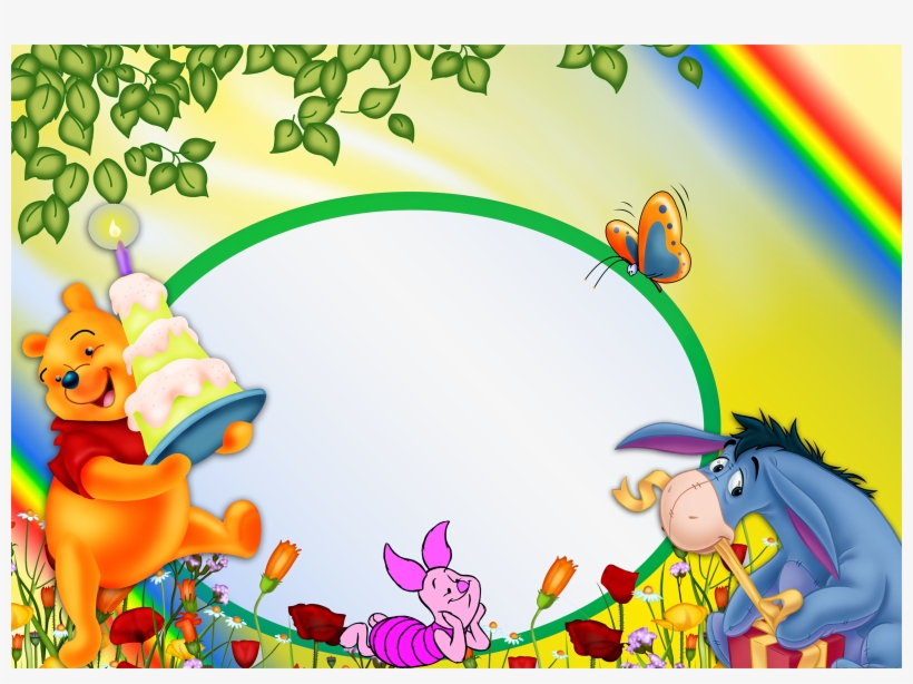 Winnie The Pooh Birthday Background Clipart Winnie - Winnie The Pooh Birthday Background, transparent png