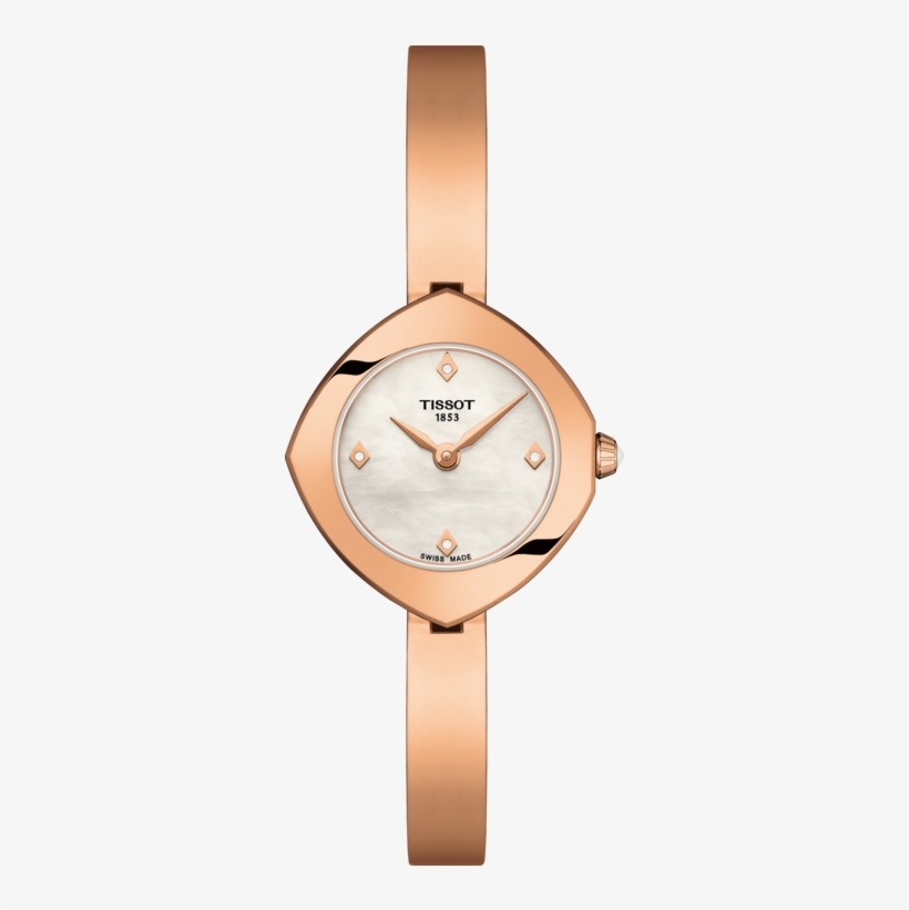 Tissot Femini-t Mother Of Pearl Diamond Set Dial Pvd - T113 109.33 116.00, transparent png