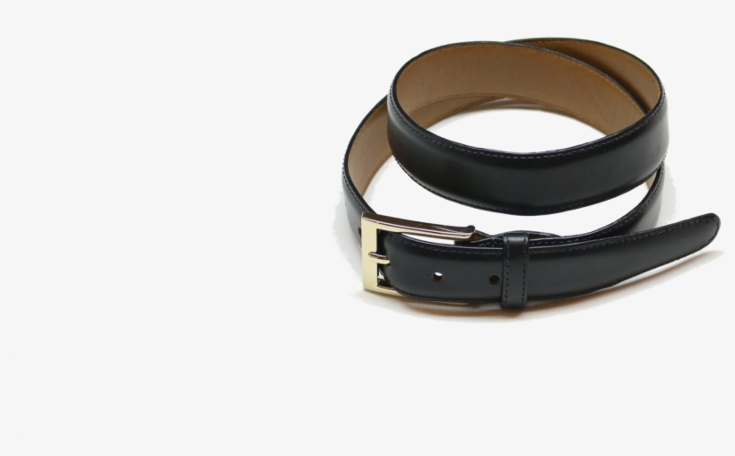 Argentine Black Leather Belt / Gold Plate Buckle - Belt, transparent png