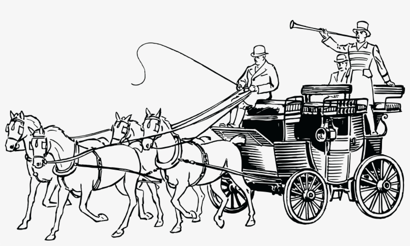 Horse And Carriage Collection Free Of A - Horse Drawn Carriage Clipart, transparent png
