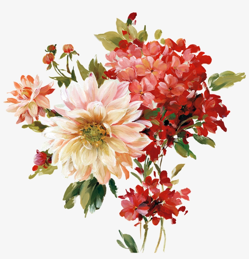 Flower Art - Decoupage Flowers Png, transparent png