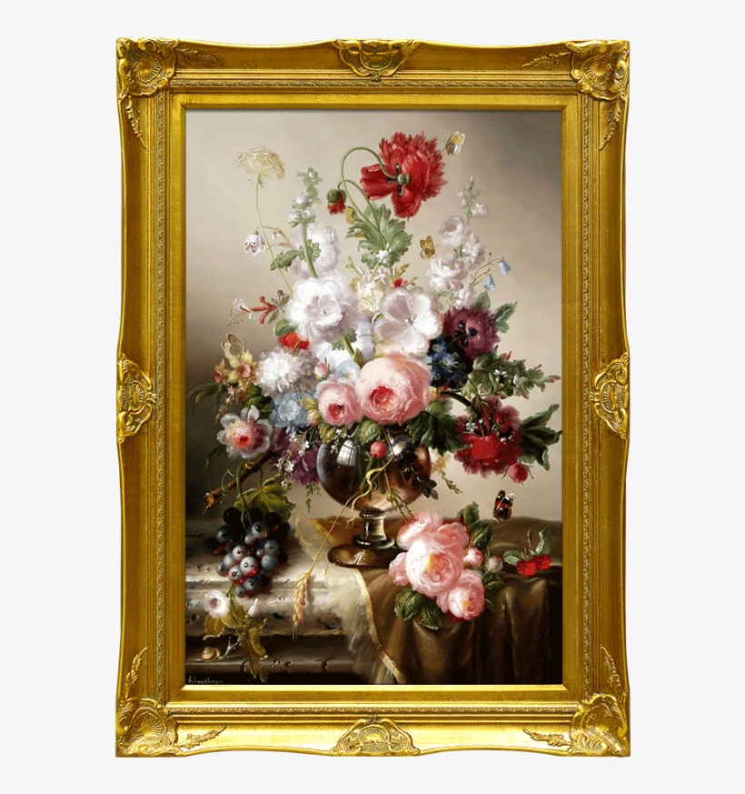 Huayiyuan Handmade Oil Painting Flowers Classical European - Hildegard Schwammberger, transparent png