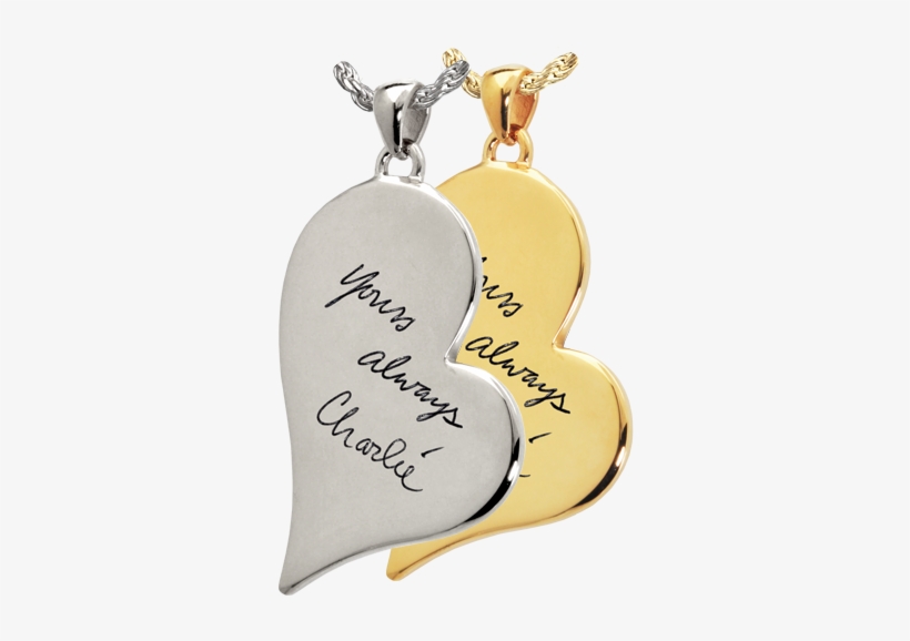 Wholesale Teardrop Heart With Handwriting Available - Teardrop Heart Actual Pawprint Or Noseprint Necklace, transparent png