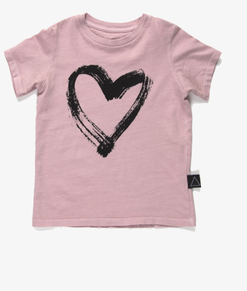 Heart Paint Stroke Short Sleeve Tee - Heart, transparent png