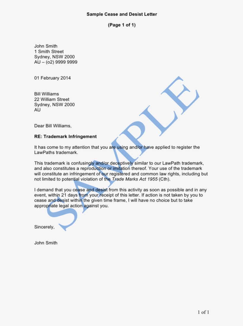 Cease And Desist Letter Example Fastlunchrockco Cease - Free Real Estate Operating Agreement, transparent png