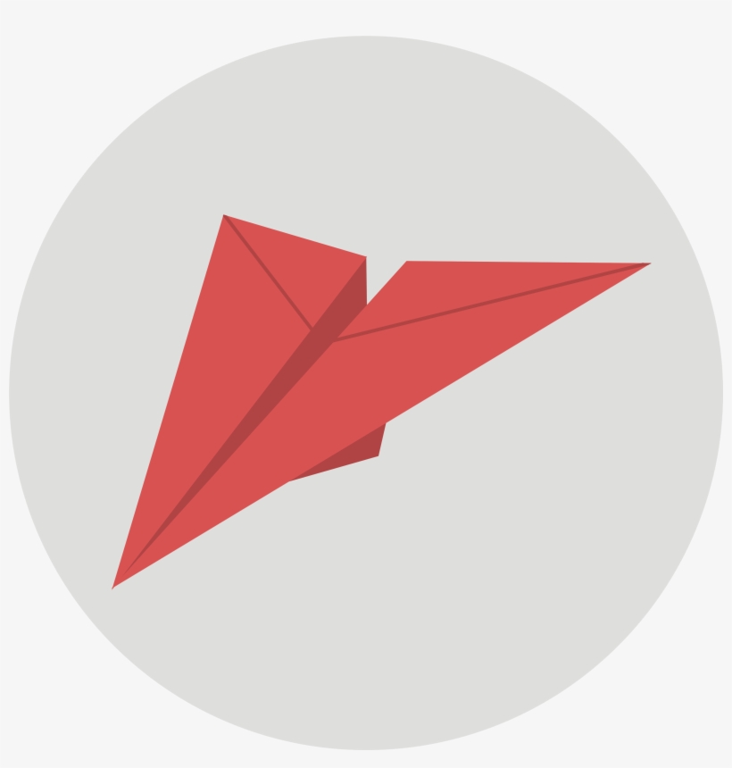 Paper Plane Icon - Circle, transparent png