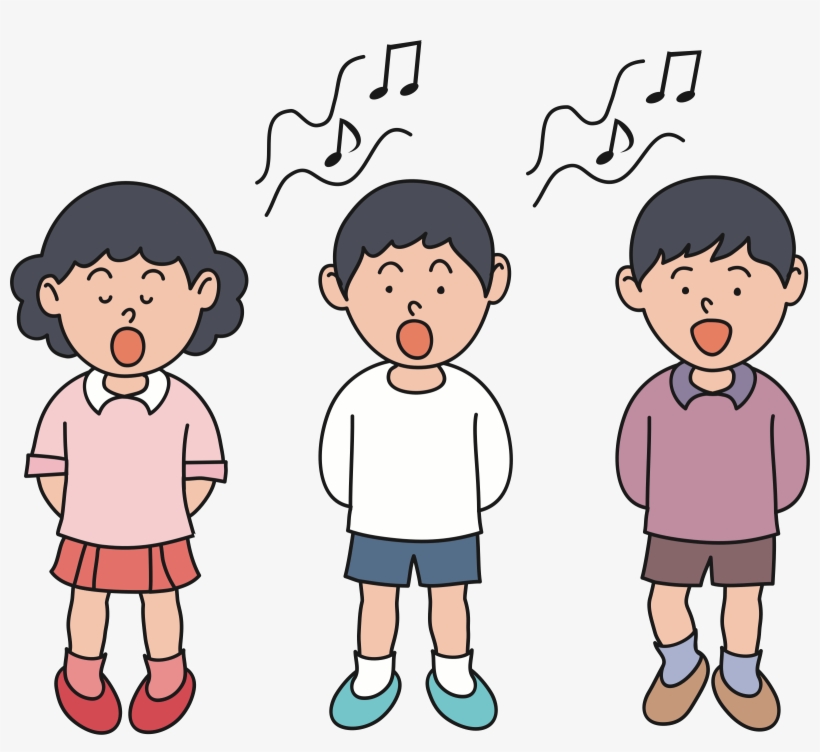 Choir Singing Child Head, Shoulders, Knees And Toes Children Singing