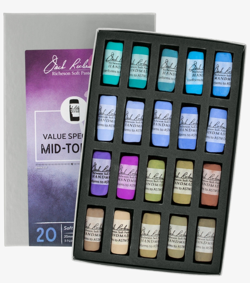 Richeson Soft Handrolled Pastels Set Of - Richeson Soft Handrolled Pastels Set Of 20 - Color:, transparent png