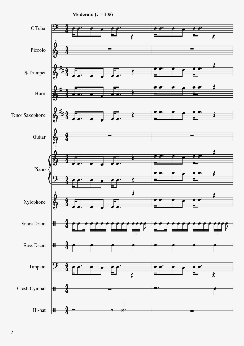 Bullet Bill Brigade Sheet Music Composed By Composed - Sheet Music, transparent png