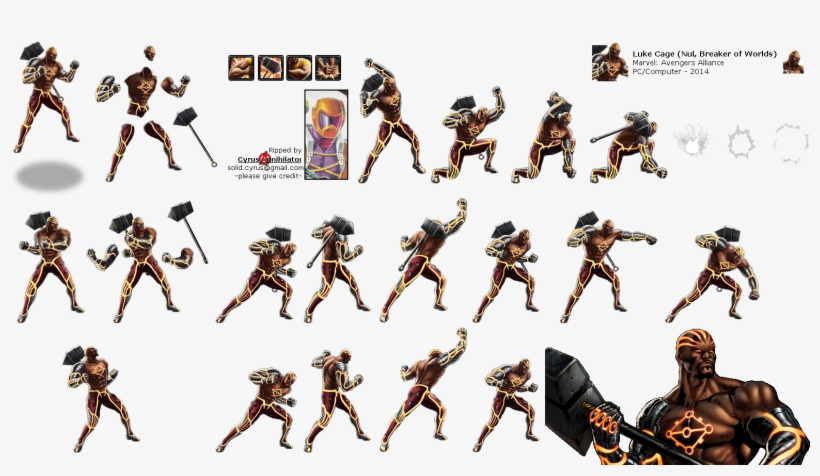 Click To View Full Size - Luke Cage Marvel Avengers Alliance, transparent png