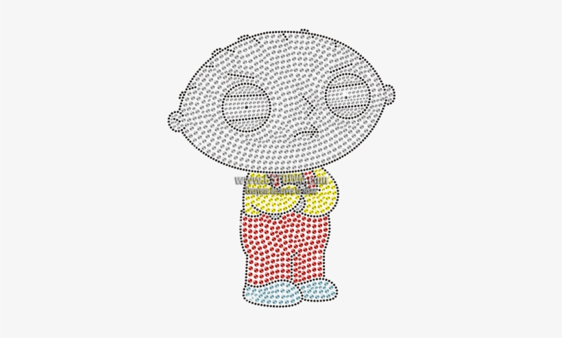 Shining Lovely Stewie Griffin Rhinestone Iron On Transfer - Cartoon, transparent png