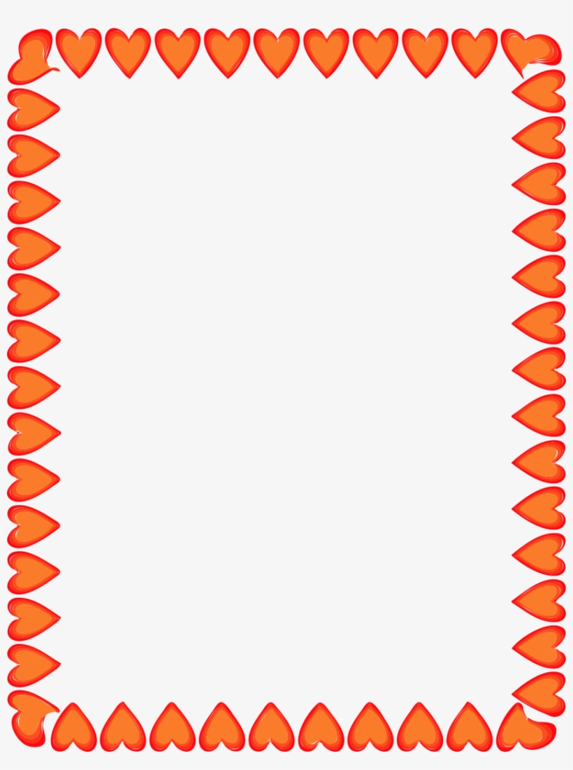 Hearts Border Png - Border Hearts Png, transparent png