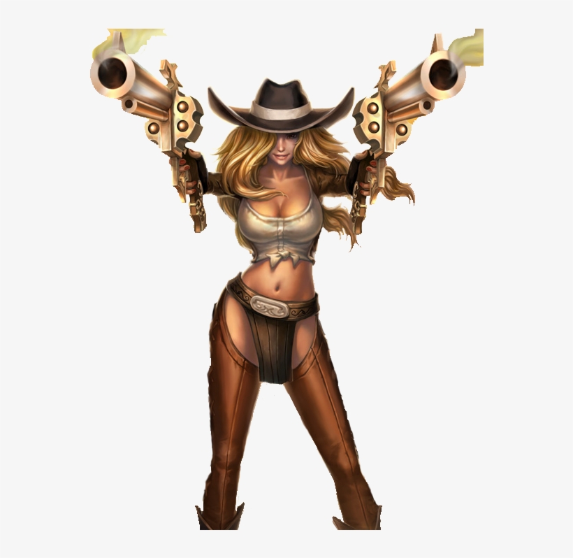 Cowgirl Miss Fortune Render By Saneco - 好運 姐 雙 槍 牛仔, transparent png