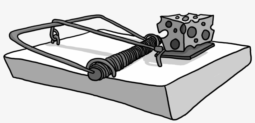 Banner Transparent Mouse Trap Clipart - Mouse Trap Black And White, transparent png