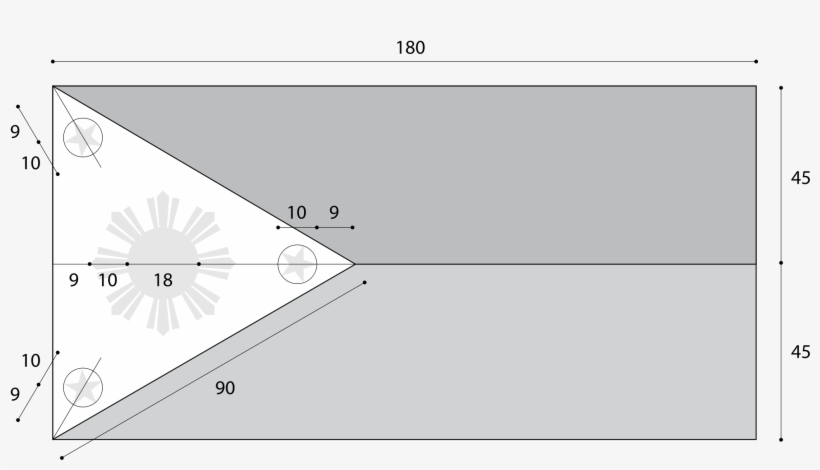 Colorear Bandera De Filipinas Bandera De Filipinas - Flag Of The Philippines Construction Sheet, transparent png