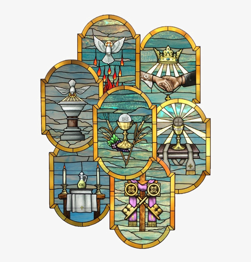 Catholic Stained Glass Window Png Image - Catholic Church, transparent png