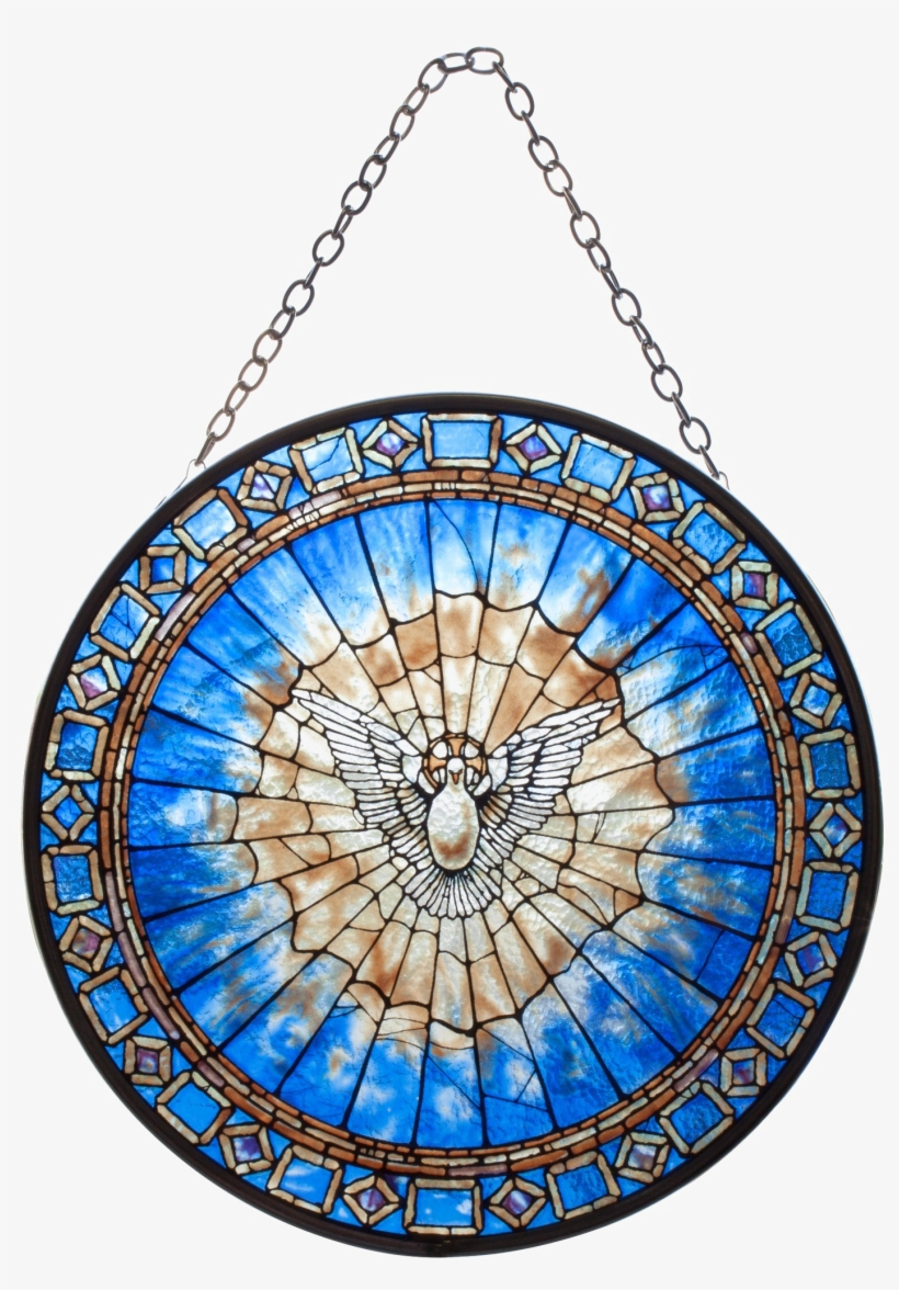 Catholic Stained Glass Window Png Image Background - Stained Glass Window Holy Spirit Dove, transparent png