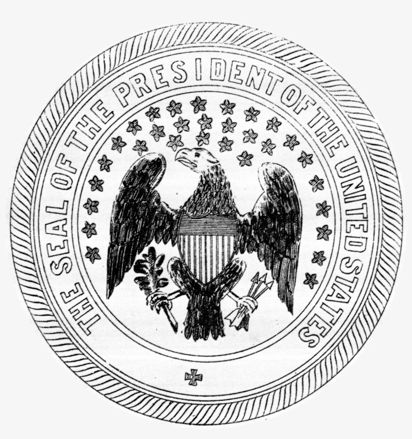 Us Presidential Seal 1850 - Abraham Lincoln's Presidential Seal, transparent png