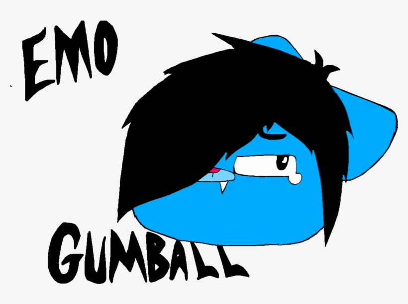 Emo Gumball By Invader Star Irken-d3jbbey - Amazing World Of Gumball Emo, transparent png