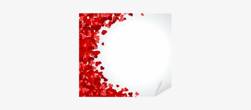 Red Hearts Confetti Vector Background Sticker • Pixers® - Valentine Days Red Hearts, transparent png