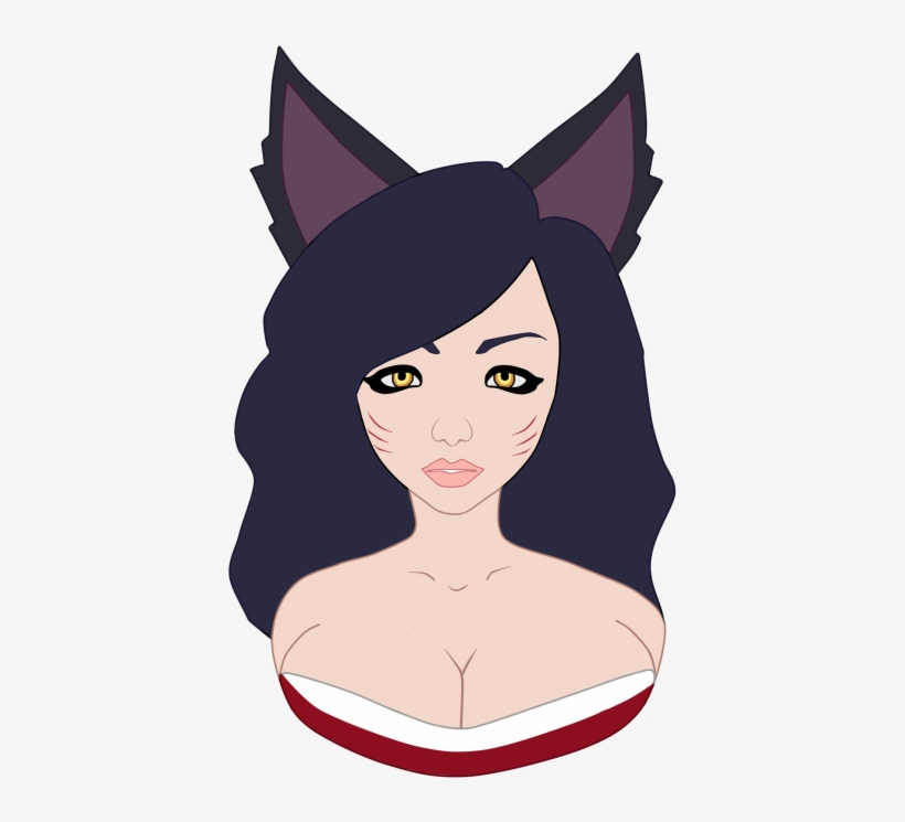 Ahri Flat - Cartoon, transparent png