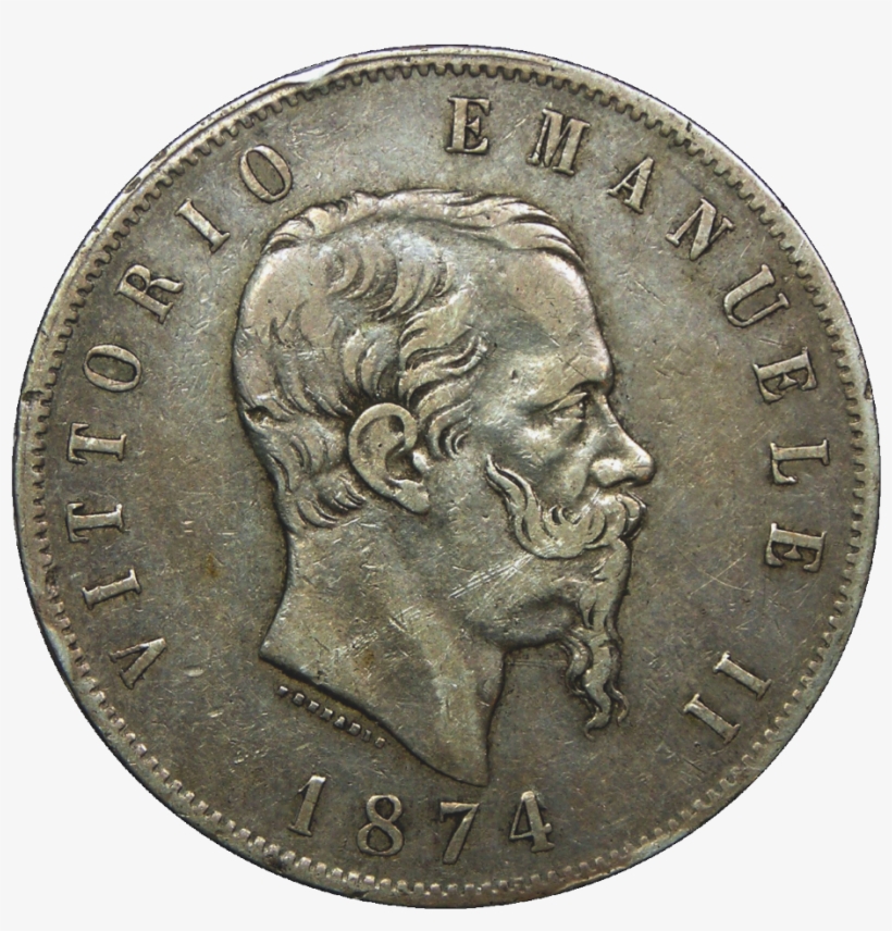 1861-1878 Italy 5 Lire Silver Crown - 1806 George Iii Farthing, transparent png