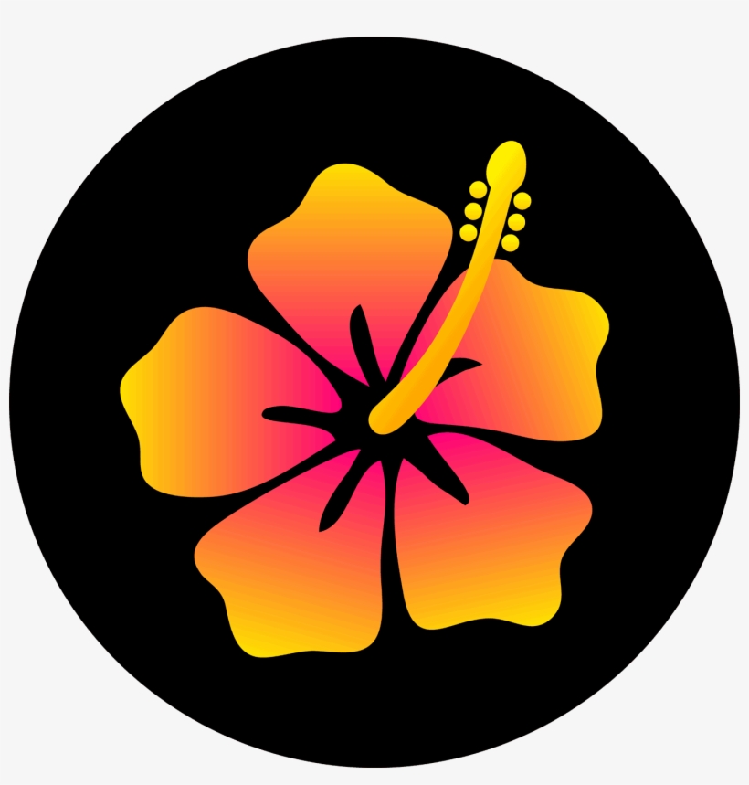 Colorful Hibiscus Flower Design - Hawaiian Flowers, transparent png