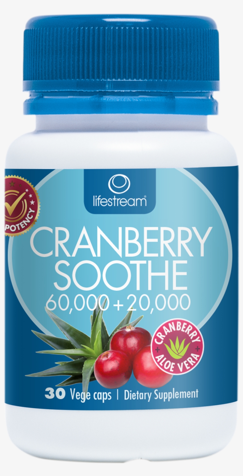 Cranberry Soothe C30 Rgb - Lifestream Cranberry Soothe 30 Vegecaps, transparent png
