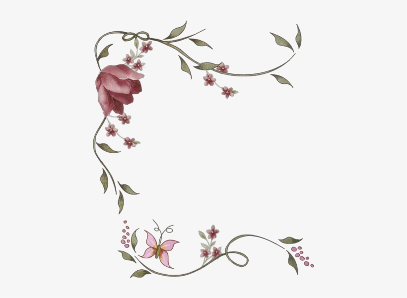 Floral Corners - Tubes Coins Or Fleurs Png, transparent png