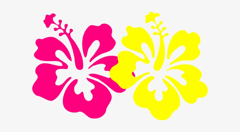 Hibiscus Flower Cartoon - Black And White Hibiscus Flower, transparent png