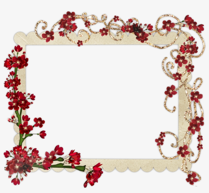 Marco Clásico De Foto Con Flores Rojas - Tanti Auguri Mamma Per Il Tuo Compleanno, transparent png