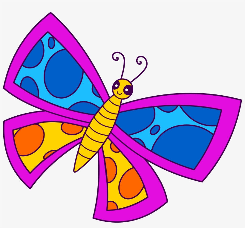 Butterfly Flying Clipart - Clip Art Image Of A Butterfly, transparent png