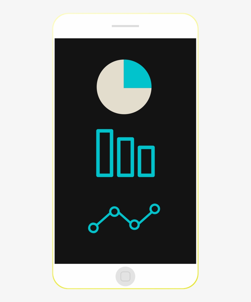 Mobile Analytics Flat Illustration - Mobile Phone, transparent png